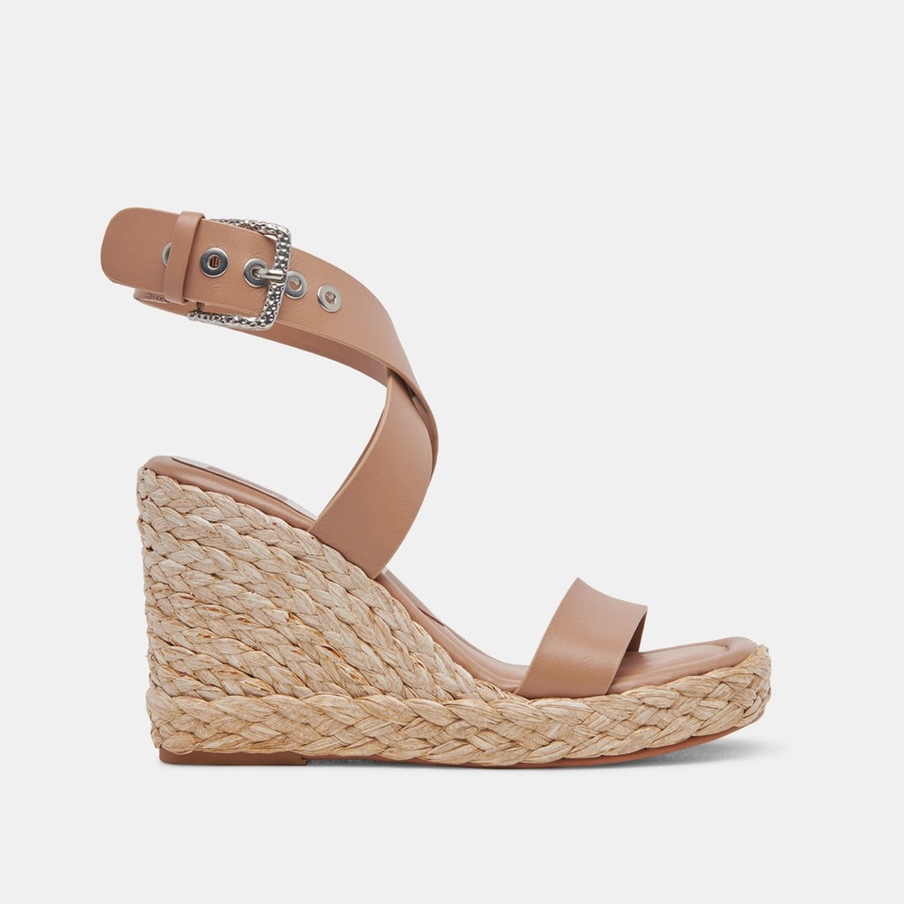 Dolce Vita Aldona Braided Raffia Ankle Strap Wedge Sandal Belgium Sweet - Picture 8 of 15